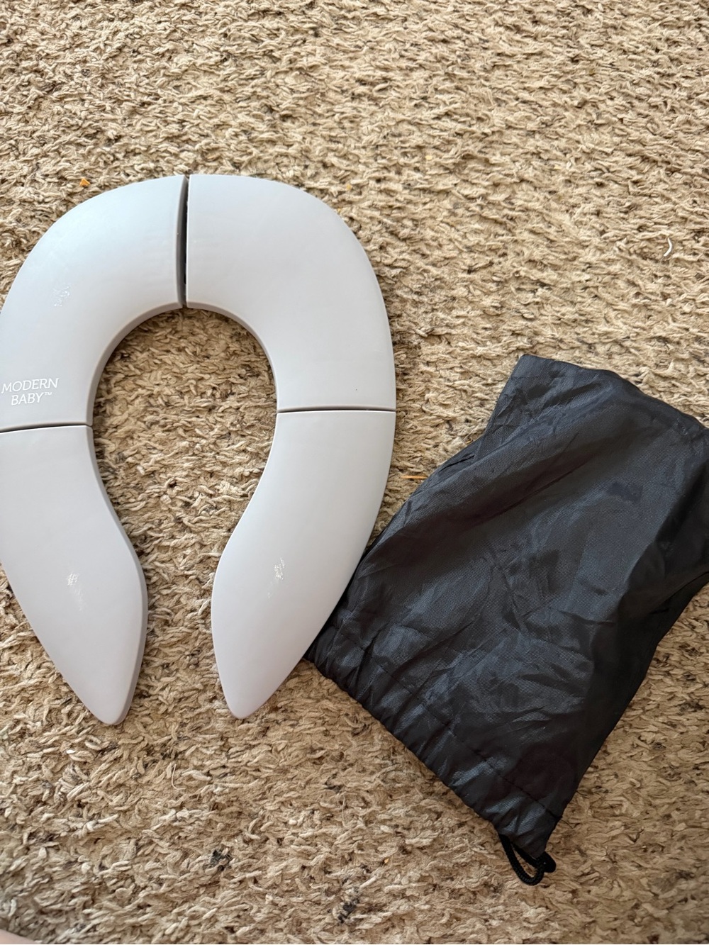 Modern Baby Foldable Travel Potty in Light Gray
